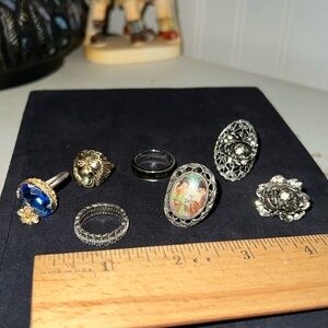Lot vintage costume rings goldette unmarked more
